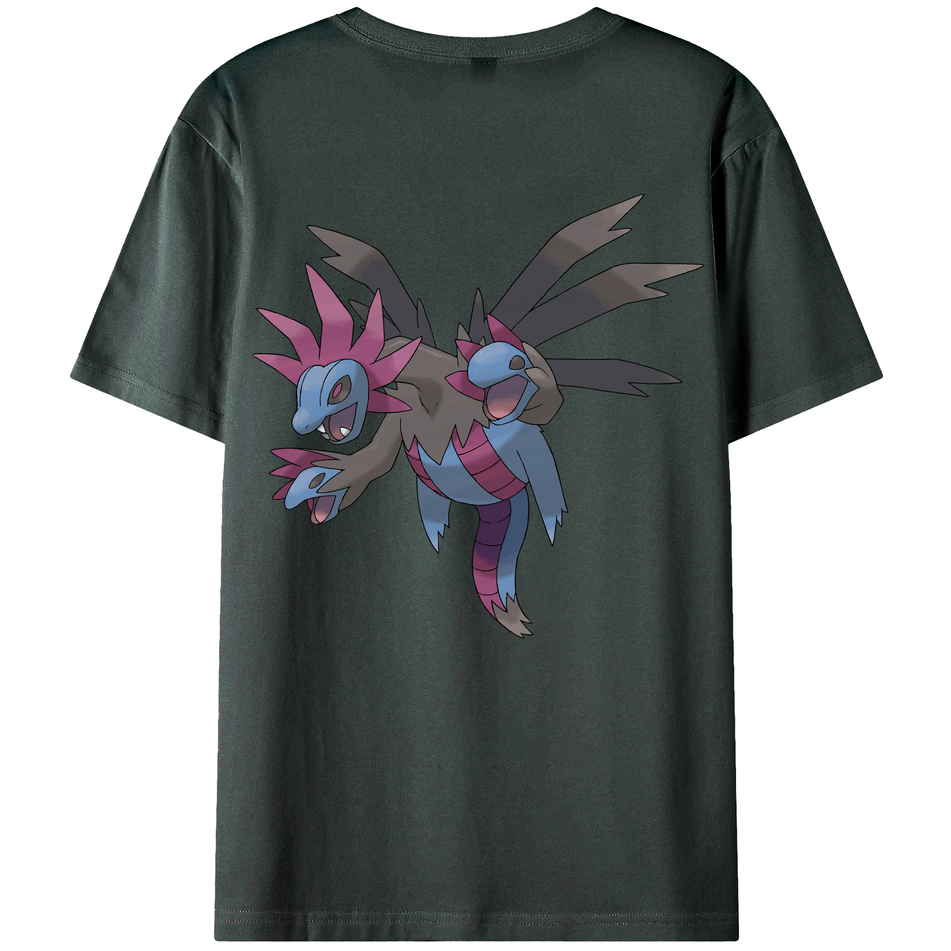 （画像用） ポケットモンスター Pokémon 綿100％ メンズ半袖Tシャツ（バックプリント） 通気性
